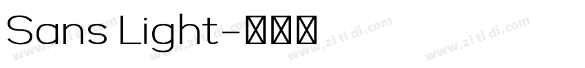 Sans Light字体转换